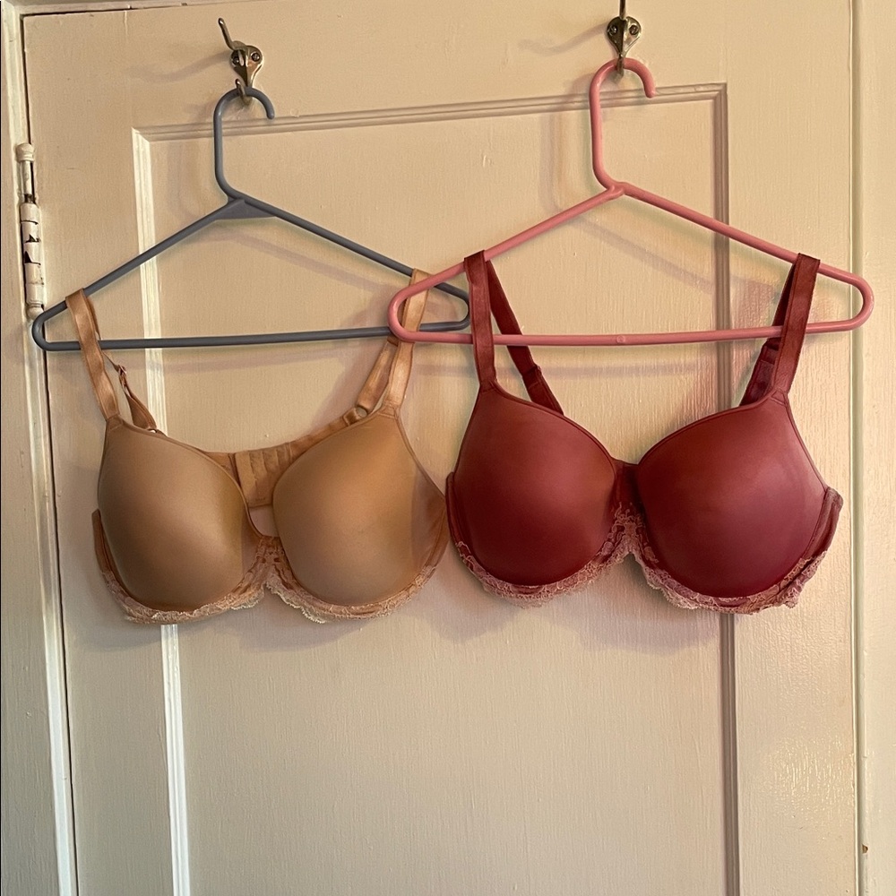 Wacoal Women's Lace Bras - Tan and Burgundy